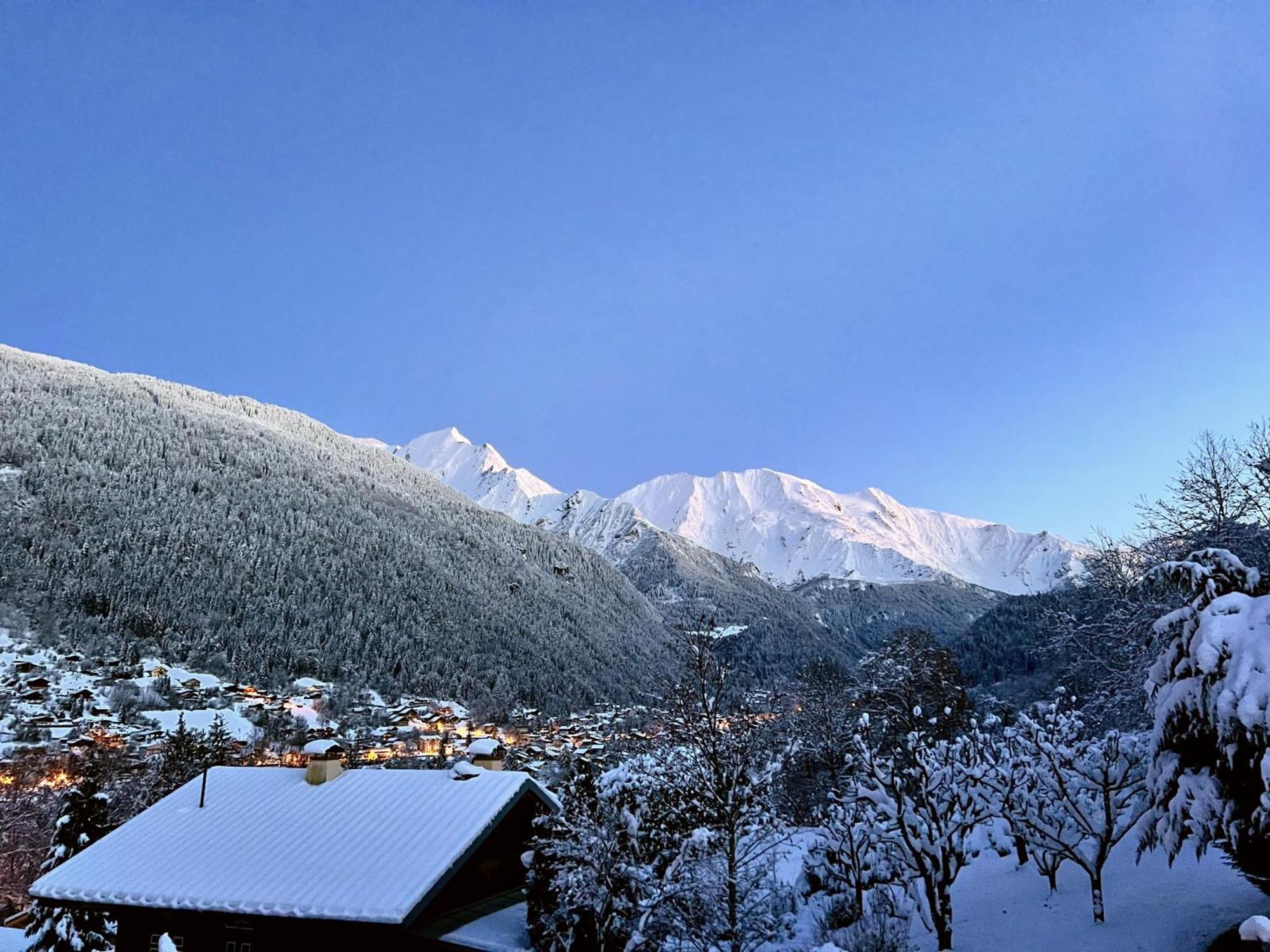 Chalet Mirador appartement vue panoramique Saint-Gervais-les-Bains Extérieur photo